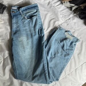 Women's Straight Leg Jeans - Blue